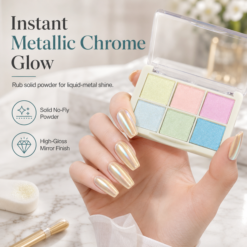 6 Colors Nail Pigment Powder for Nail Art