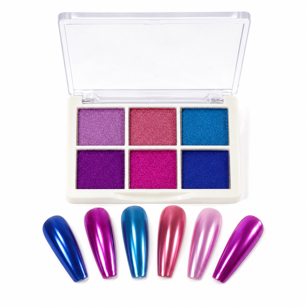 6 Colors Nail Pigment Powder for Nail Art