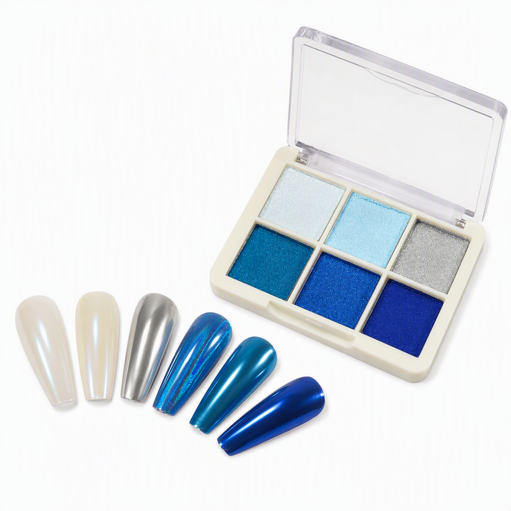 6 Colors Nail Pigment Powder for Nail Art