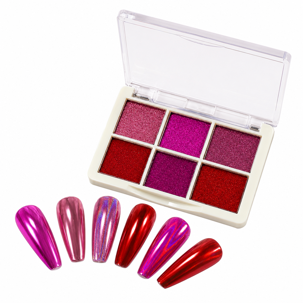 6 Colors Nail Pigment Powder for Nail Art