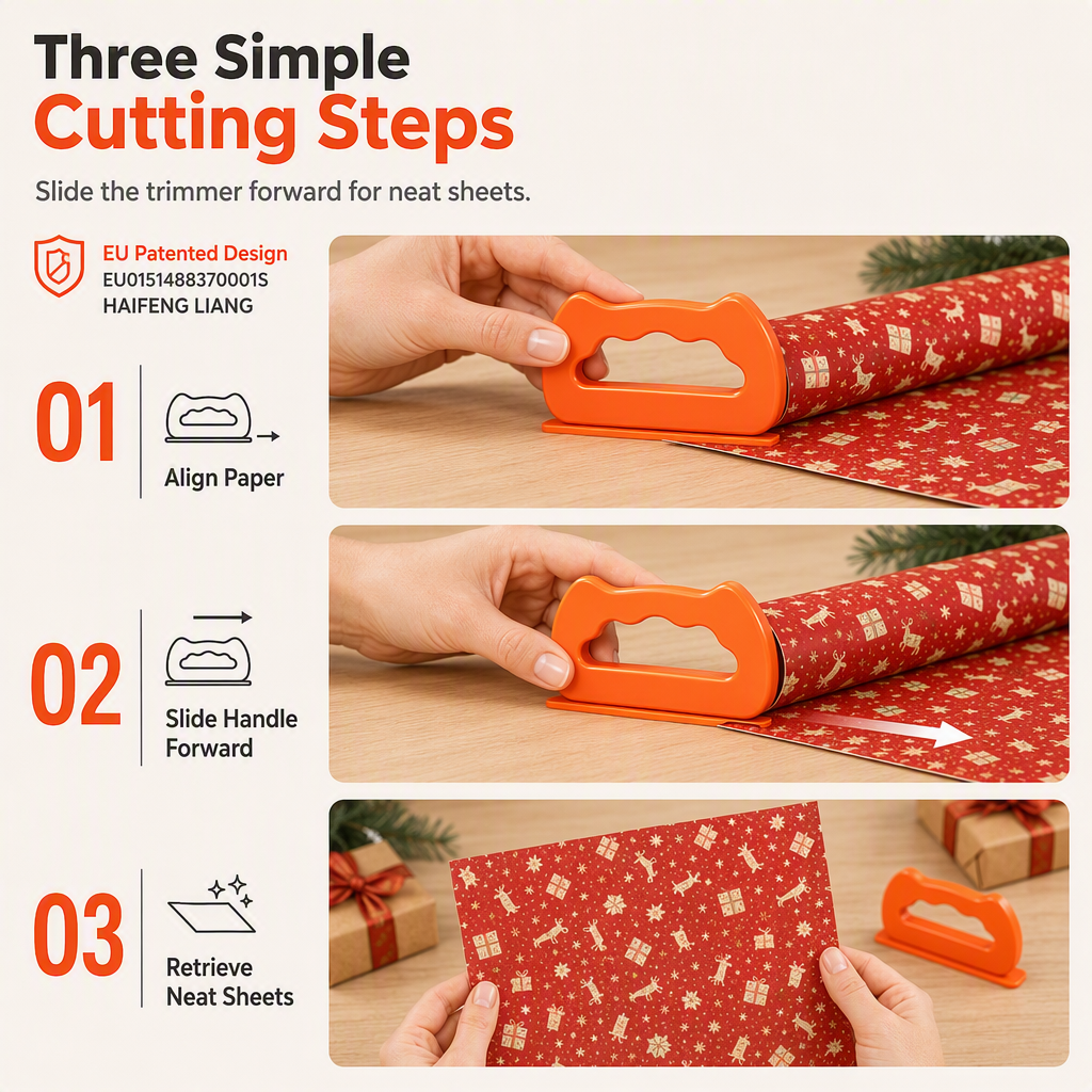 Portable Wrapping Paper Cutter & DIY Paper Cutting Tool