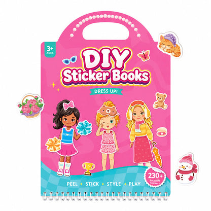 Portable Reusable DIY Sticker Books for Kids