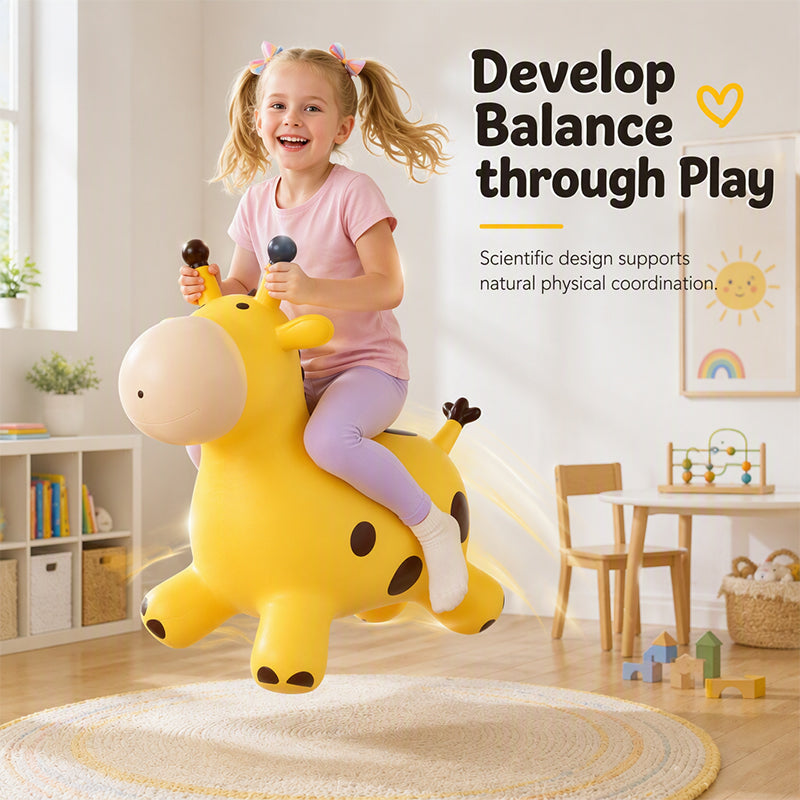 Cute Giraffe Bouncy Animal Hopper for Kids