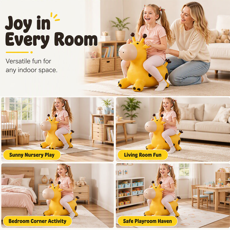 Cute Giraffe Bouncy Animal Hopper for Kids