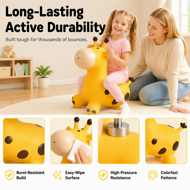Cute Giraffe Bouncy Animal Hopper for Kids