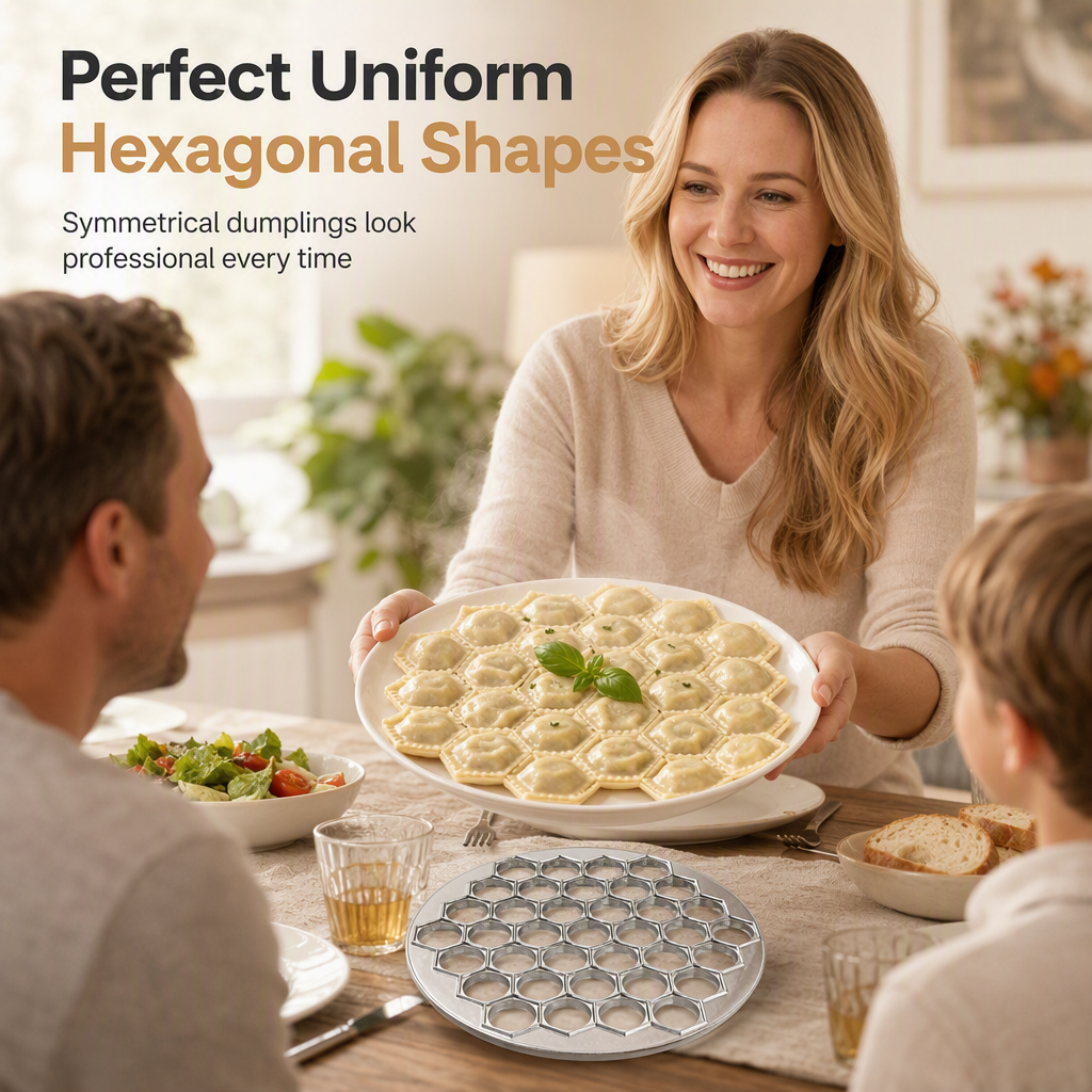 Shape 37 Dumplings Instantly! No-Fuss Aluminum Dumpling Mold