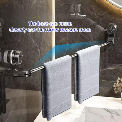 Hang Towels Instantly! No-Drill Adjustable Suction Bar