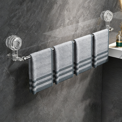 Hang Towels Instantly! No-Drill Adjustable Suction Bar