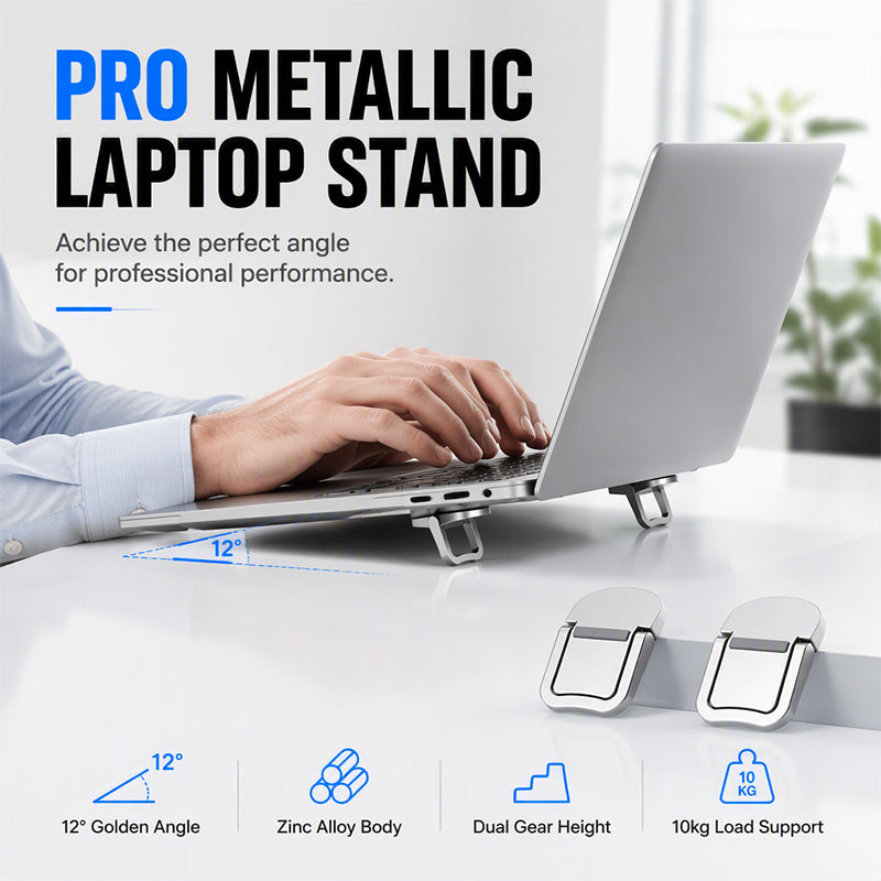 💻✨ Foldable Laptop Cooling Stand – Compact Risers for Better Angle & Airflow