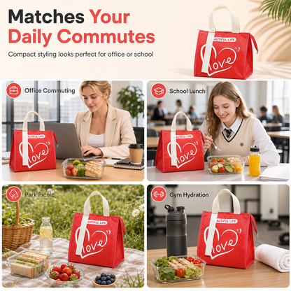 🥗 50% OFF TODAY ONLY 🔥 Insulated Thickened Lunch Bag — Hot Meals Hours After Packing