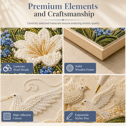 ✨🖼️ DIY Pearl Painting Kit – 6 Designs for Beautiful Textured Home Decor