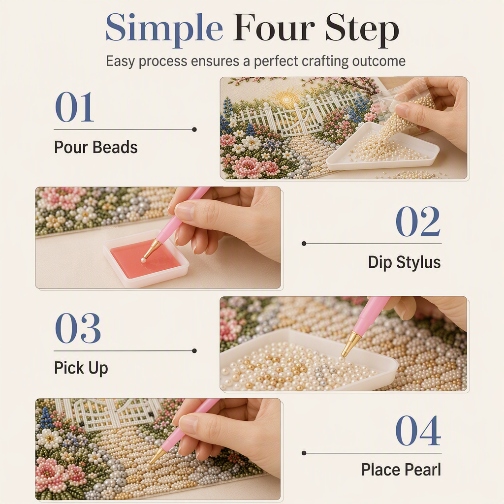 ✨🖼️ DIY Pearl Painting Kit – 6 Designs for Beautiful Textured Home Decor