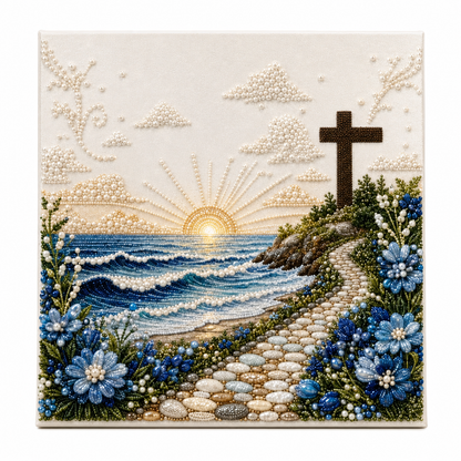 ✨🖼️ DIY Pearl Painting Kit – 6 Designs for Beautiful Textured Home Decor