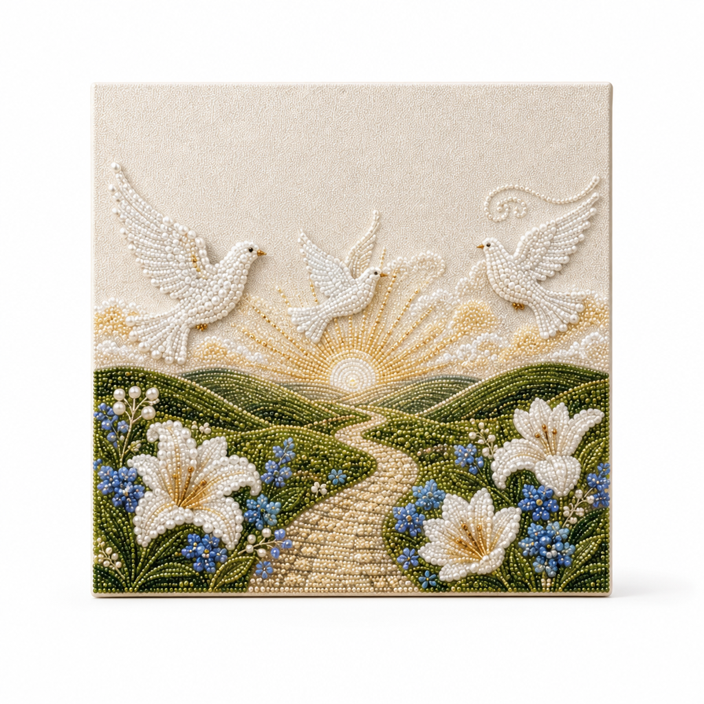 ✨🖼️ DIY Pearl Painting Kit – 6 Designs for Beautiful Textured Home Decor