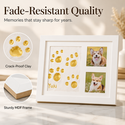 🐾 50% OFF! ✨ Baby & Pet Footprint Keepsake Frame Kit – Triple-Window Wooden Frame, Non-Toxic Soft Clay & Modern Minimalist Design – Capture Lifelong Memories in One Frame 👶