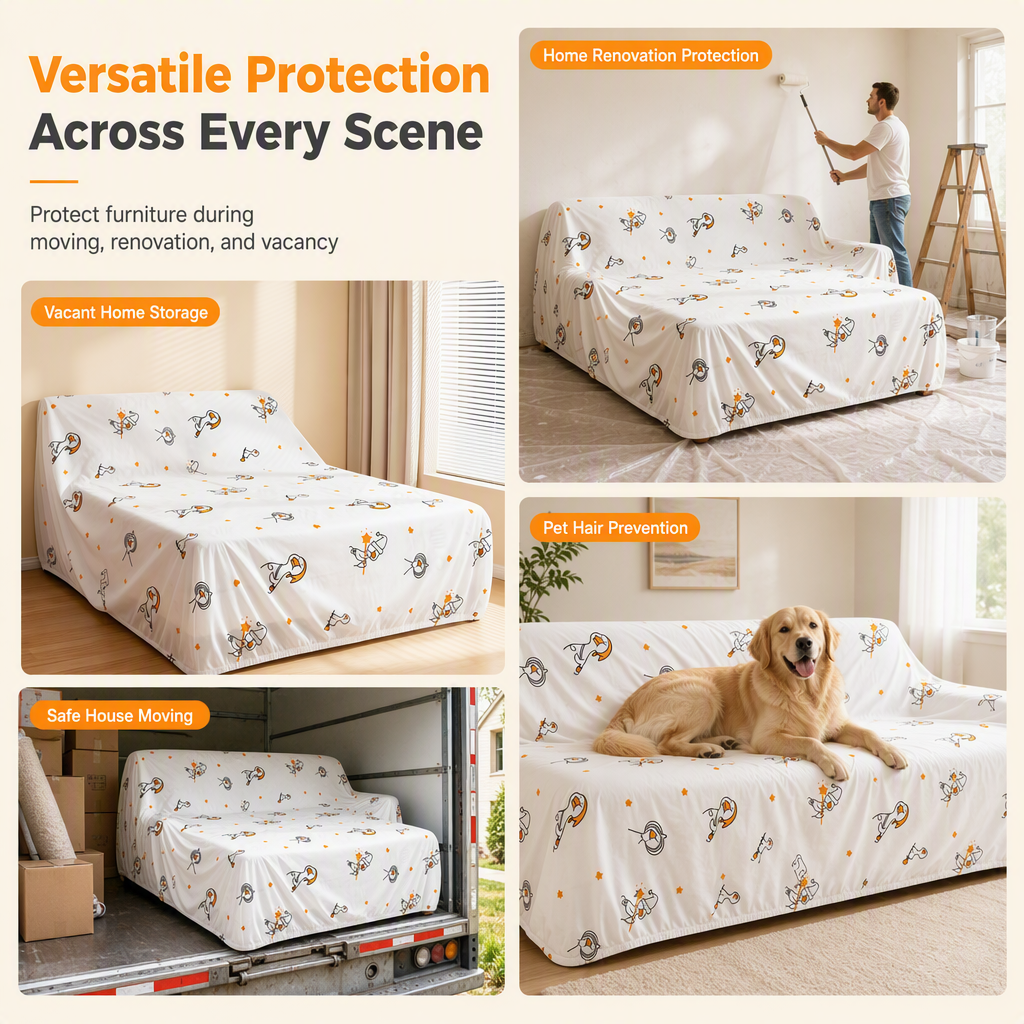 Print Elastic Bed & Sofa Dust Cover