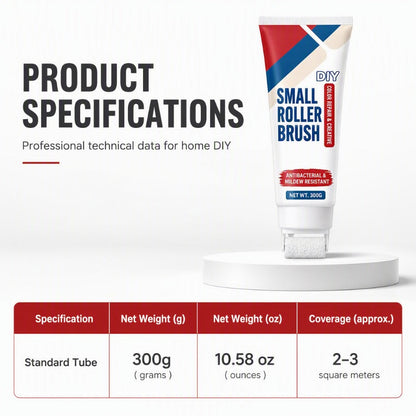 Wall Repair Paste – With Integrated Roller Brush, Waterproof & Family-Safe – Easy DIY for Stains, Cracks & Marks 🏠