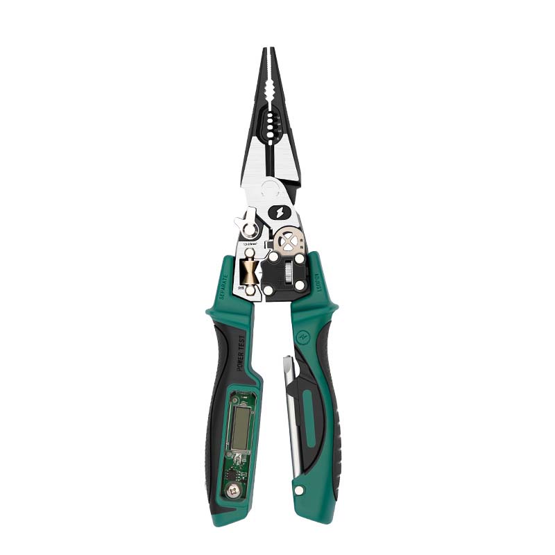 ⚡🔧 8-in-1 Digital Electrician's Pliers – Strip, Cut, Crimp & Test Voltage