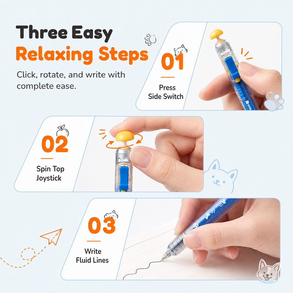 Retractable 0.5mm Quick-Drying Gel Pen Set