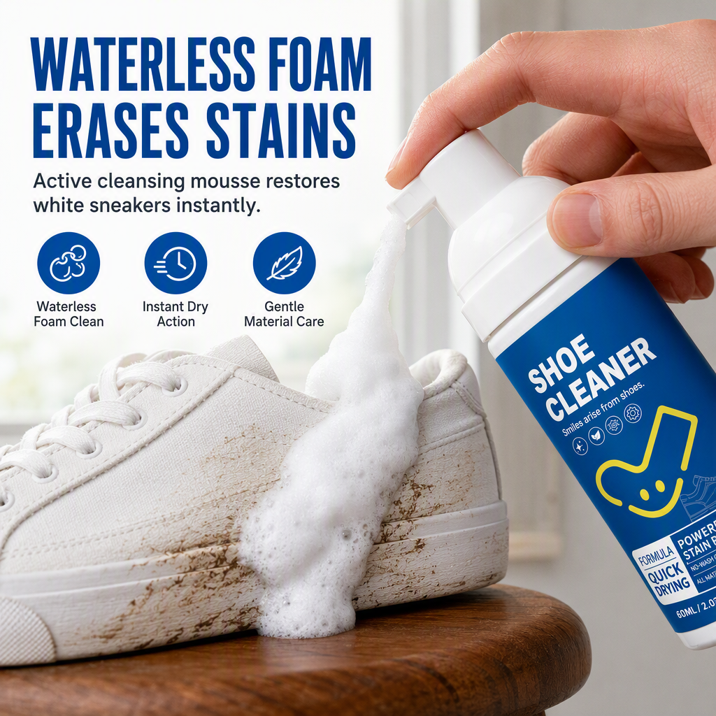 Waterless Shoe Cleaning Mousse for All Materials