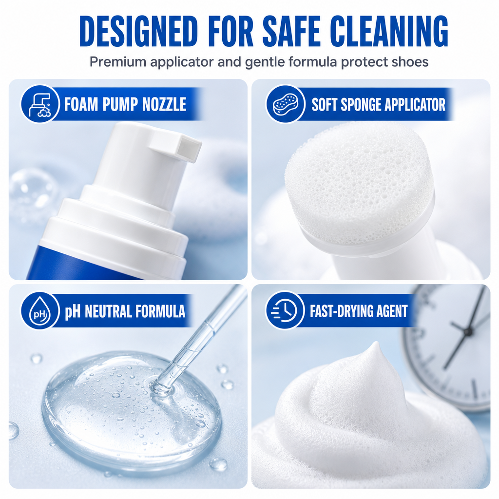 Waterless Shoe Cleaning Mousse for All Materials