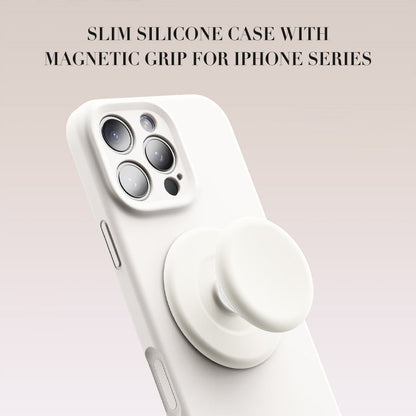 Slim Silicone Case with Magnetic Grip for iPhone Series