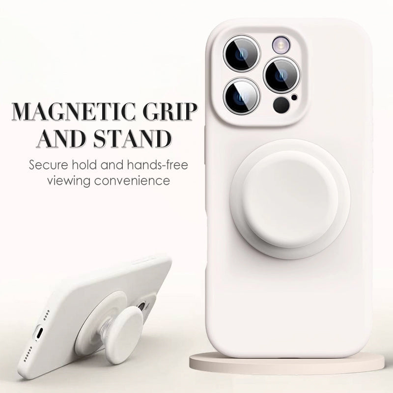 Slim Silicone Case with Magnetic Grip for iPhone Series