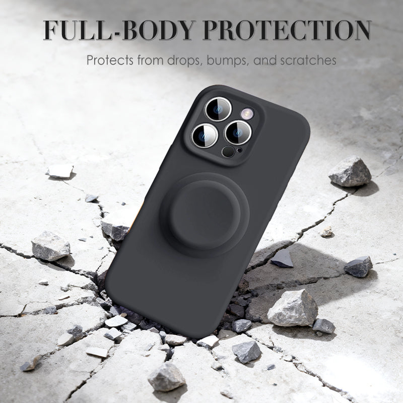 Slim Silicone Case with Magnetic Grip for iPhone Series