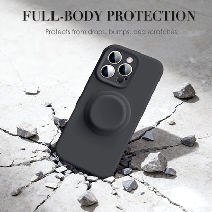 Slim Silicone Case with Magnetic Grip for iPhone Series