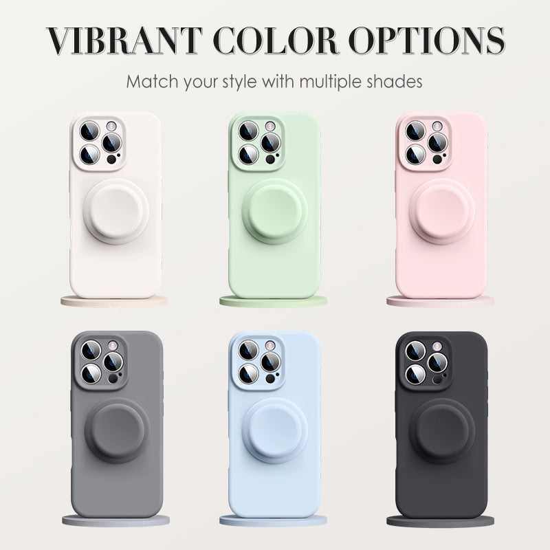 Slim Silicone Case with Magnetic Grip for iPhone Series