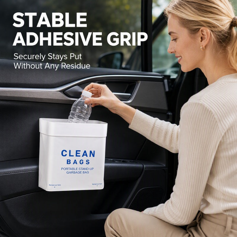 🎃Halloween Deal 50% OFF!🗑️ Self-Standing Car Rubbish Bags – Stick-On, Leak-Resistant & Disposable