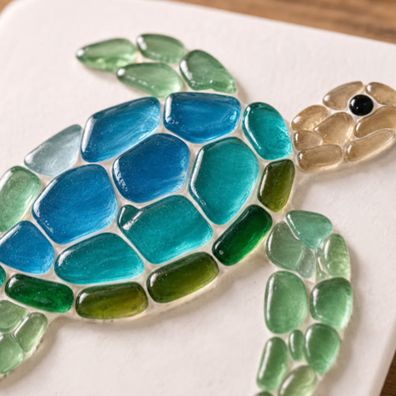 🌊✨ DIY Sea Glass Mosaic Art Kit – Create Your Own Ocean-Inspired Decor
