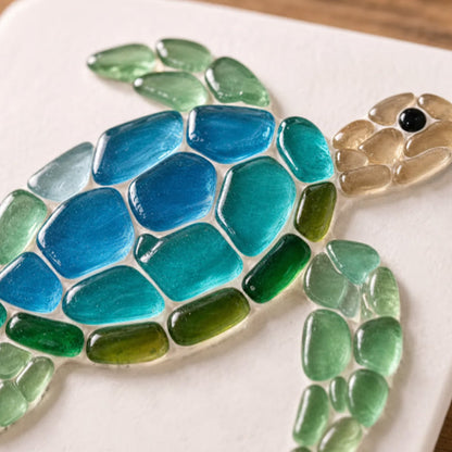 🌊✨ DIY Sea Glass Mosaic Art Kit – Create Your Own Ocean-Inspired Decor