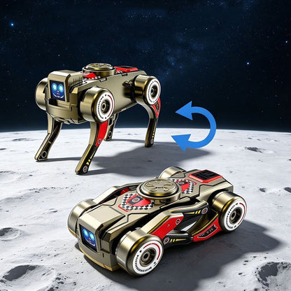 2-in-1 Wind-Up Transforming Robot Dog & Fidget Spinner