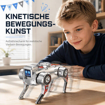 2-in-1 Wind-Up Transforming Robot Dog & Fidget Spinner