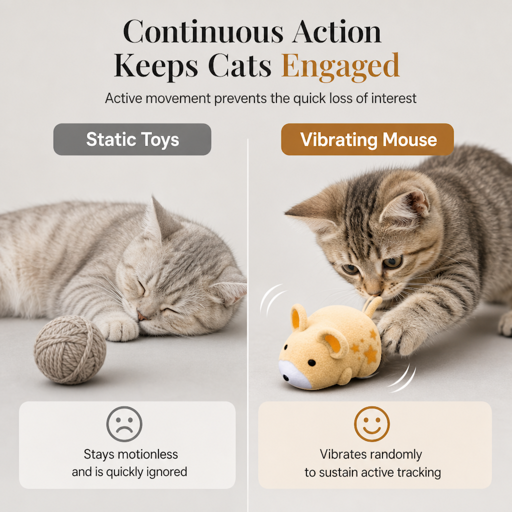 Electric Vibrating Toy Mouse for Cats