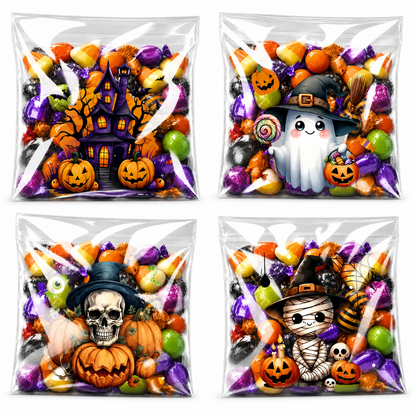 🎃🍪 Halloween Self-Sealing Treat Bags – Cute Packaging for Cookies & Candy