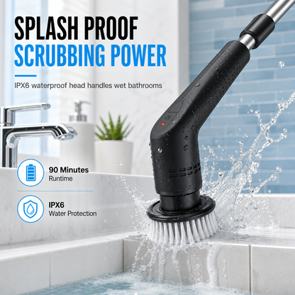 Multi-Function Electric Spin Scrubber with Extendable Handle