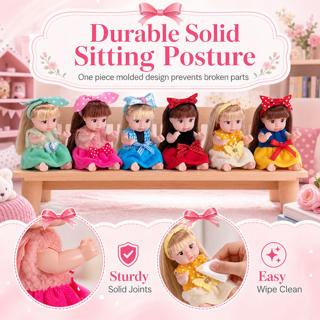 Realistic Baby Girl Doll Toy Set
