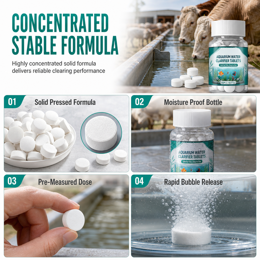 Livestock Water Purifying Tablets for Tank and Pond Water