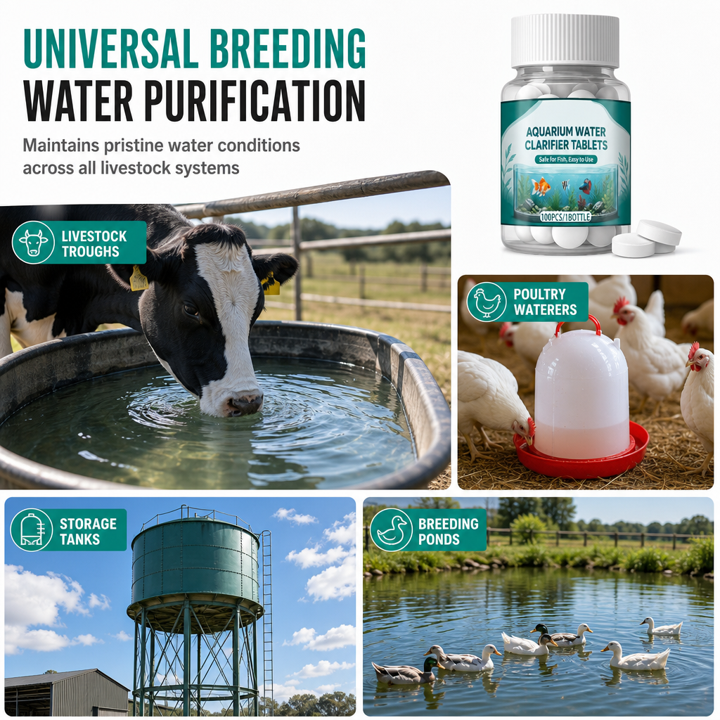 Livestock Water Purifying Tablets for Tank and Pond Water