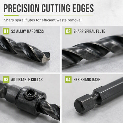 Hex Shank Countersink Drill Bit Set