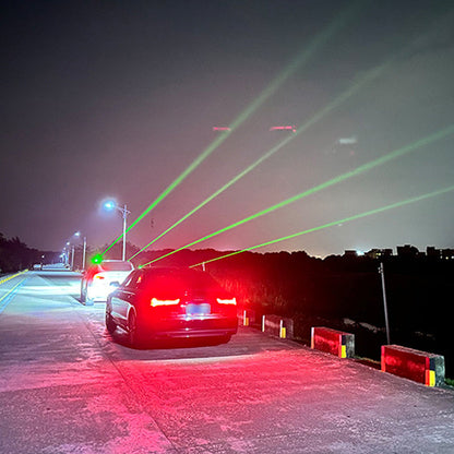 🚗 Laser Warning Light: High-Visibility, USB-C Rechargeable, Waterproof, Anti-Rear-End Collision