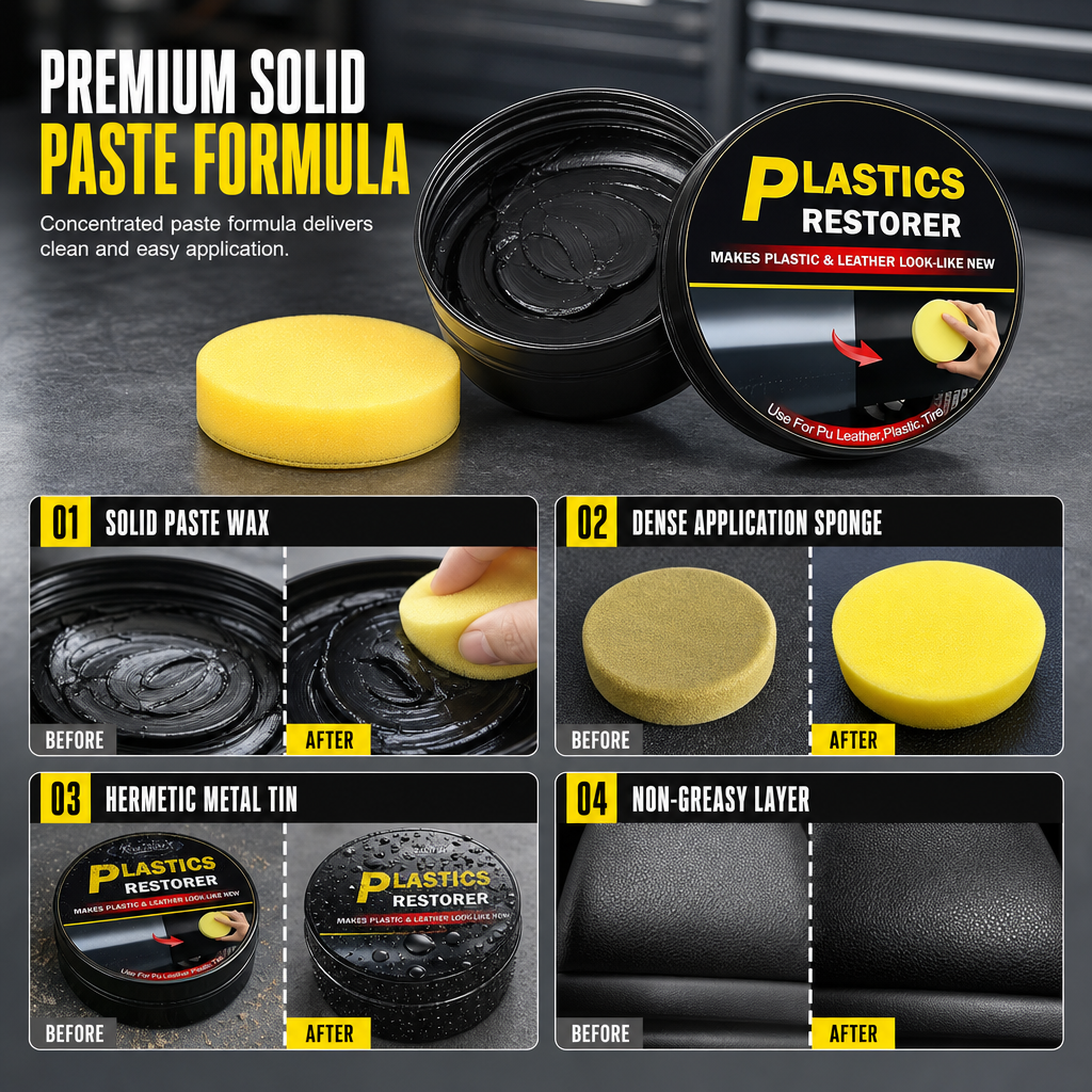 Car Interior Plastic Restoration Wax and Scratch Repair
