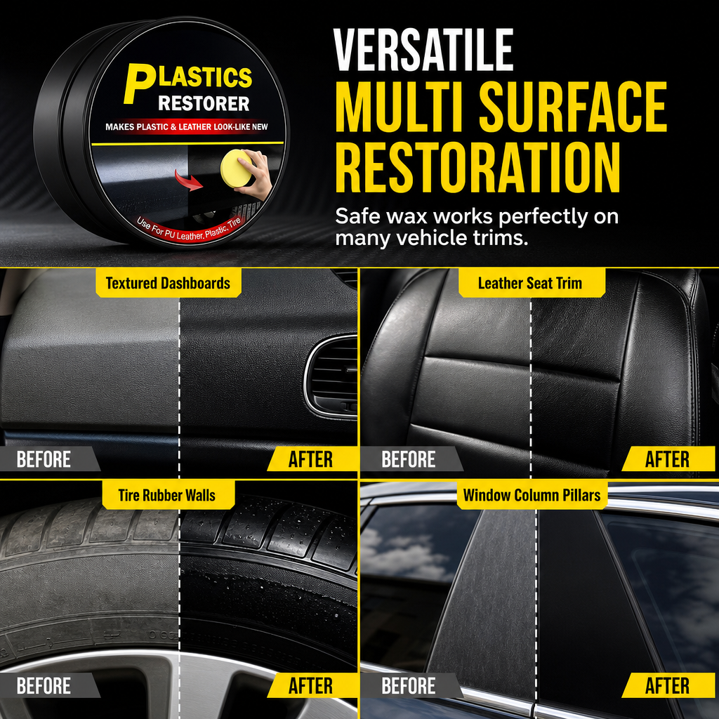 Car Interior Plastic Restoration Wax and Scratch Repair