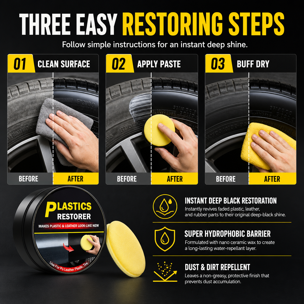 Car Interior Plastic Restoration Wax and Scratch Repair