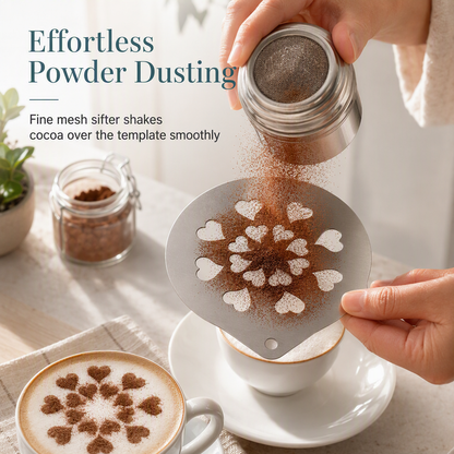 Stainless Steel Coffee Latte Art Stencil