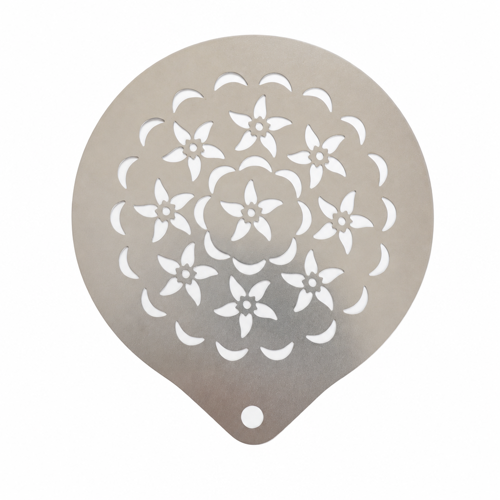 Stainless Steel Coffee Latte Art Stencil