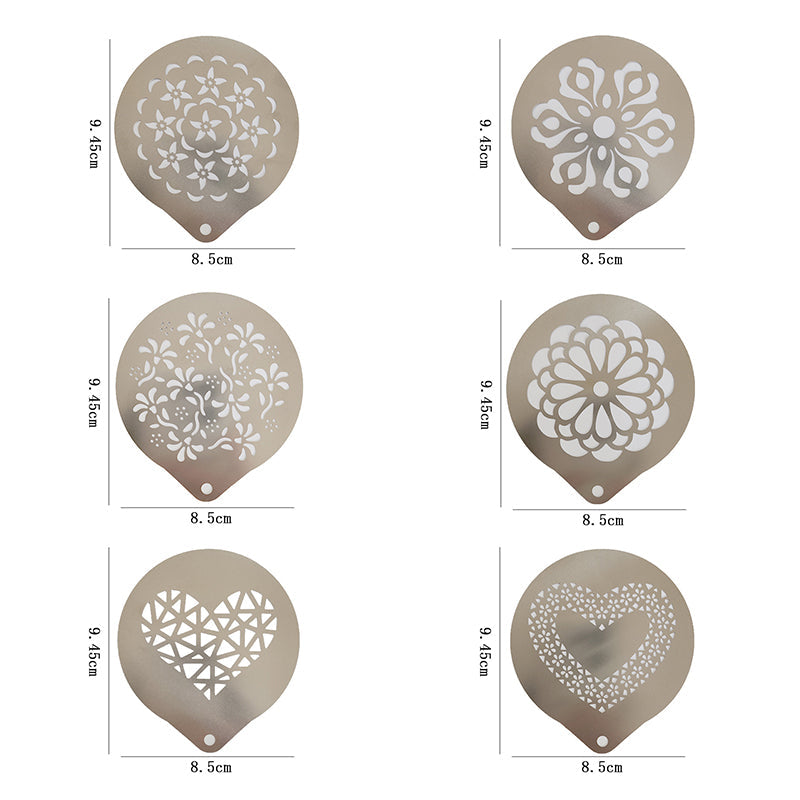 Stainless Steel Coffee Latte Art Stencil