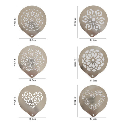 Stainless Steel Coffee Latte Art Stencil